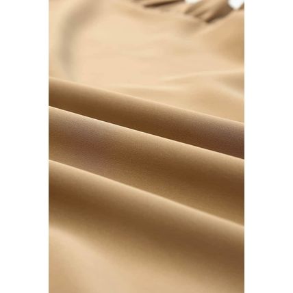 Khaki Ruffle Trim Short Sleeve Oversize Blouse