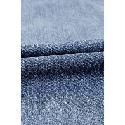 Dusk Blue High Rise Ripped Distressed Hem Flared Jeans