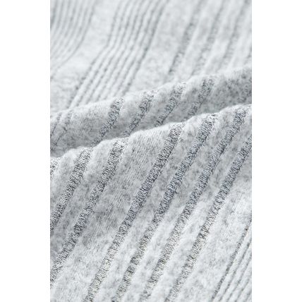Light Grey Textured Crossover Backless Knit Long Sleeve Top