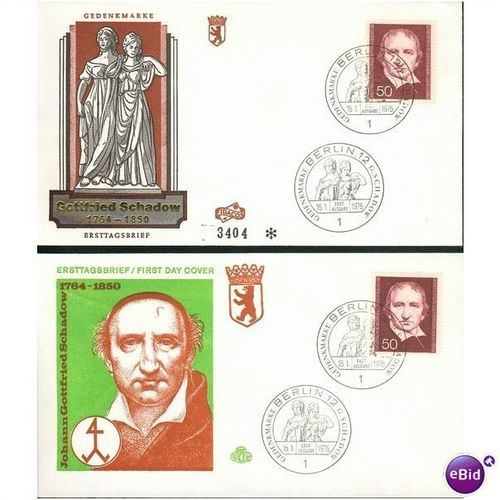Germany FDC 1975 - SG B466 - Johann Gottfried Schadow 1764 - 1850