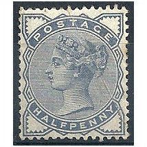 1883 SG187 1/2d Slate Blue Mounted Mint (Crease)