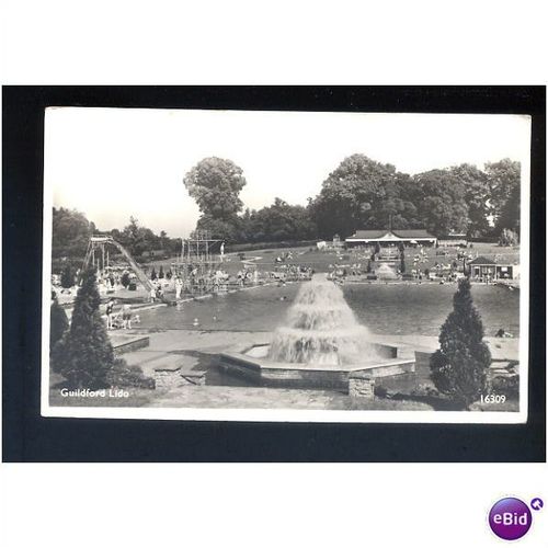 Surrey GUILDFORD Lido Postcard by Salmon (16309)