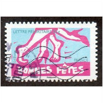 FRA 2008 (55c) 'GREETINGS -BONNES FETES' FINE USED (EBID11133)