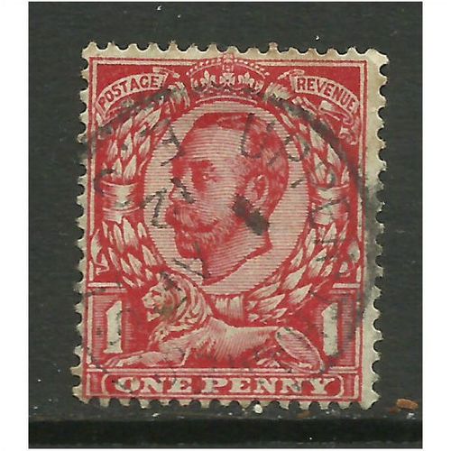 GB 1912 KGV 1d Red Stamp Wmk 49 ( H68 )