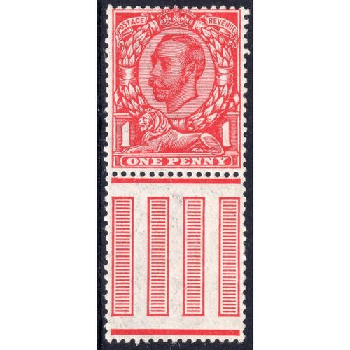 sg345 1d scarlet very lightly m/mint (B155)