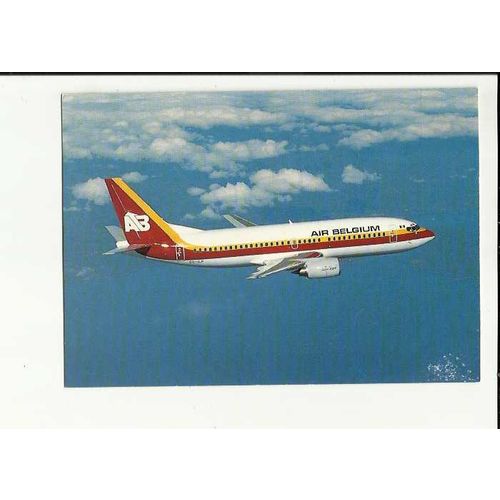 Aviation AIR BELGIUM BOEING 737-3Q8 Postcard by Moskal (116)