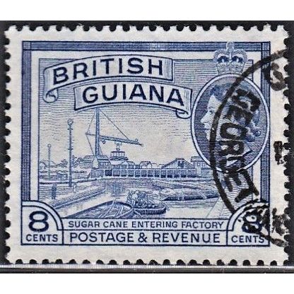 BRITISH GUIANA, 1954-63 8c ERII, SG 337 (Scott 259), used