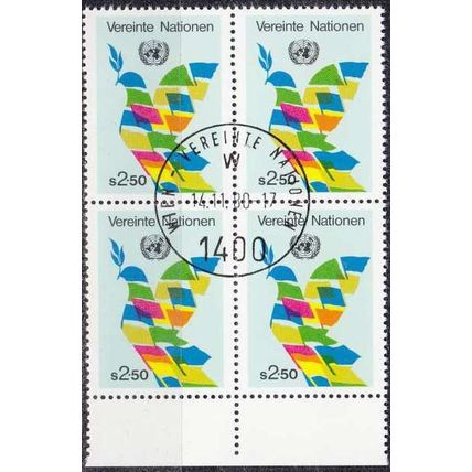UNO Wien Vienna Vienne [1980] MiNr 0008 4er ( O/used )