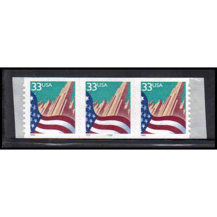 3281 33c U.S. Flag Over City Fine MNH PNC 2222A/3 PA4079