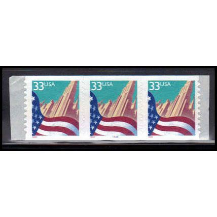 3281 33c U.S. Flag Over City Fine MNH PNC 4444A/3 PA4081