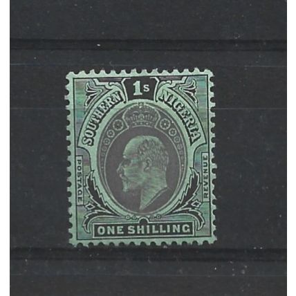 SouthernNigeria.SG52 1s Black/Green.Mounted Mint.Nov24a