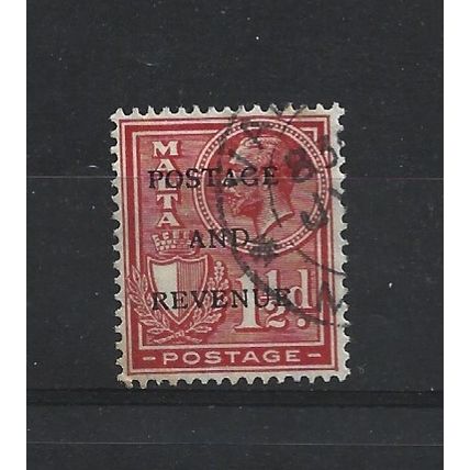 Malta.SG179 1 1/2d Rose-Red.Fine Used.Apr25g