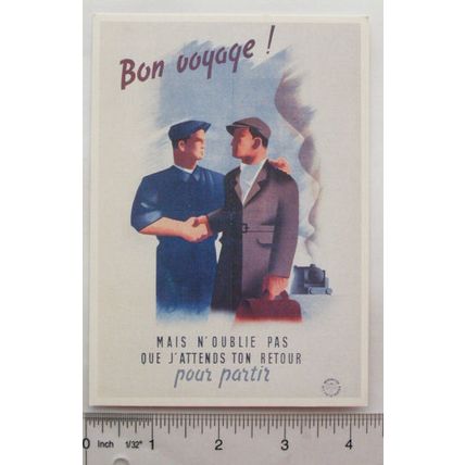 Modern postcard of War Poster - Bon Voyage