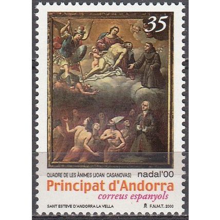 Andorra Español 2000 Michel 278 Neuf ** Cote (2008) 1.00 € Noël Peinture