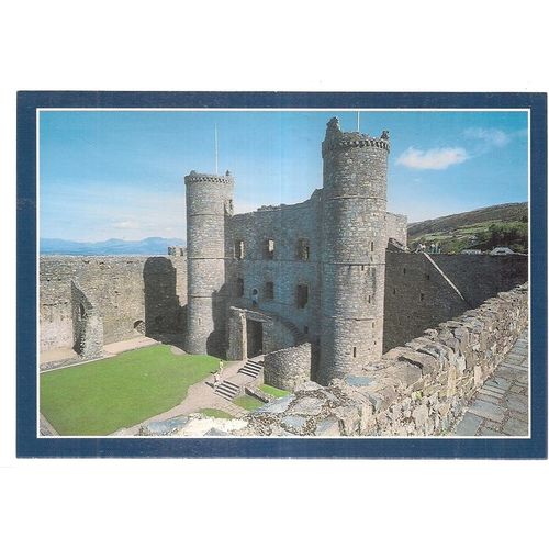 HARLECH CASTLE, Gwynedd, Wales postcard unused.. Snowdonia gatehouse =
