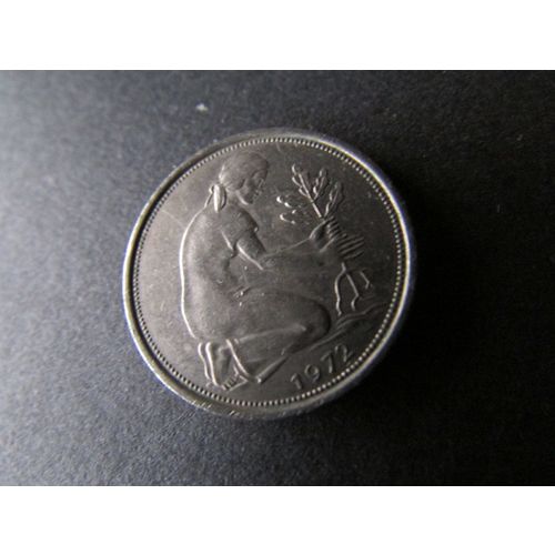 1972 GERMANY FIFTY PFENNIG J MINT MARK FREE POST. Q