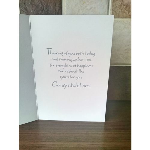 With congratulations To The Bride & Groom