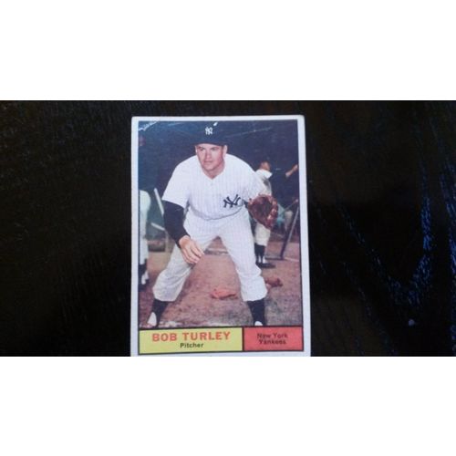 1961 Topps Card # 040 Bob Turley Good (2) New York Yankees