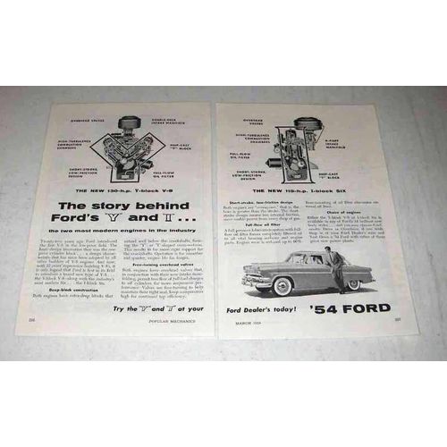 1954 Ford Car Ad - The Story Behind Ford's Y and I