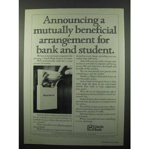 1987 Lloyds Bank Ad - Mutually Beneficial