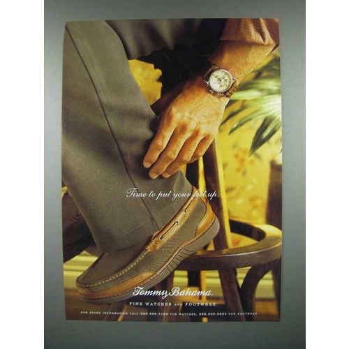 1998 Tommy Bahama Footwear Shoe Ad - Put Feet Up