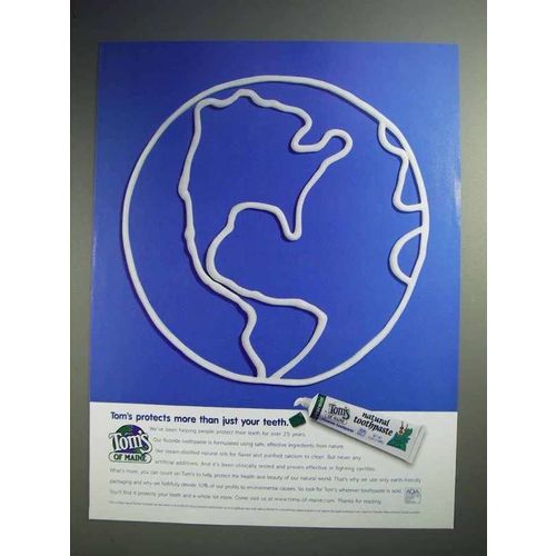 1998 Tom's of Maine Toothpaste Ad - Protects More