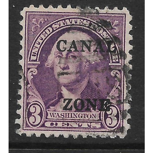 USA CANAL ZONE 1933 3c DEEP VIOLET GEORGE WASHINGTON SG 140 FINE USED