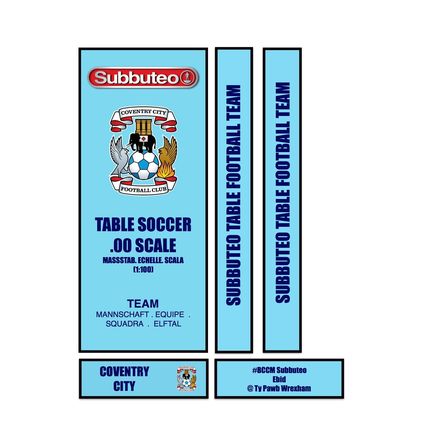 Tabletop Football Subbuteo Box Label Coventry City (ENG) 1994-96
