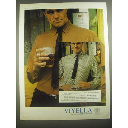 1967 Viyella Shirts Advertisement - Some Viyella shirts are checked. Some plain.