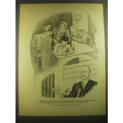 1967 Cartoon by Leslie Illingworth - Appeal to all Americans to make sacrifices