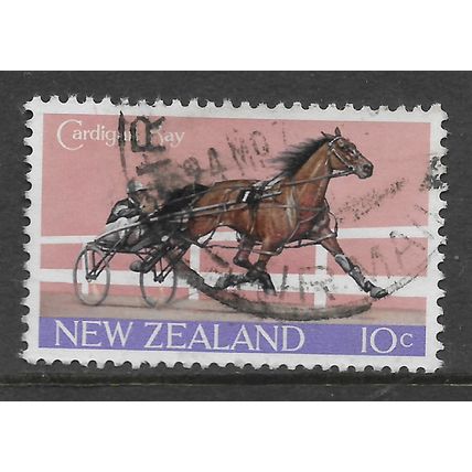 NEW ZEALAND 1971 10c CARDIGAN BAY CHAMPION TROTTER SG 913 FINE USED#