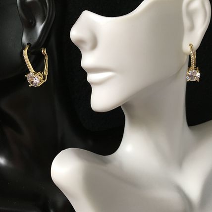 Earrings 14k Yellow Gold Plate Leverback #287 USA Seller