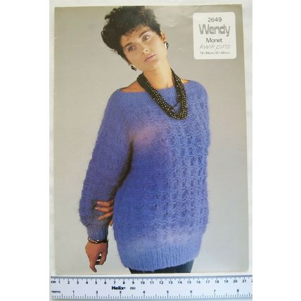 Vintage: Wendy 2649 slash neck sweater, Monet