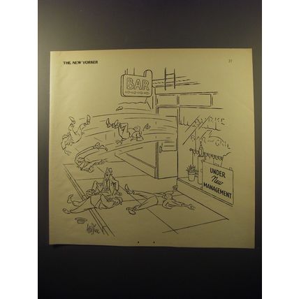 1950 Cartoon by George Price - Bar Under new Management