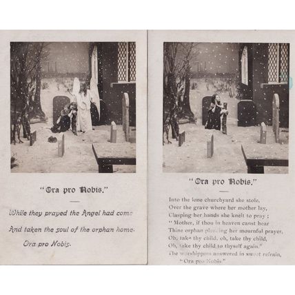 Ora Pro Robis 2x Rotary Angel Real Photo Songcard Postcard s