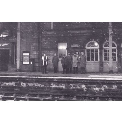 Ilkley Railway Station Disaster Weather Pillar Box Real Photo Postcard