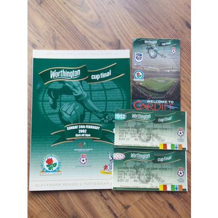 2002 League Cup Final Programme, Pair of Tickets & Pamphlet – Blackburn v Spurs