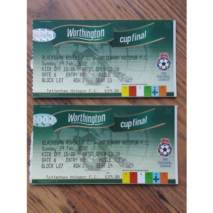 2002 League Cup Final Programme, Pair of Tickets & Pamphlet – Blackburn v Spurs