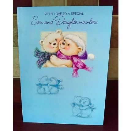 Large Christmas Cards - Son & Daughter-in-Law 03 - **** CLEARANCE SALE ****