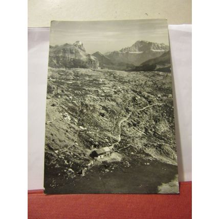 RIFUGIO PUEZ, DOLOMITES, ITALY used vintage postcard RP 1962 postmark #