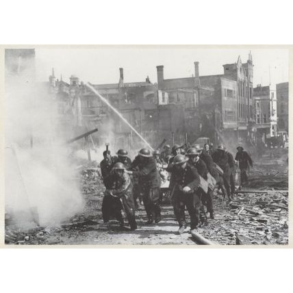 Norwich Fireman in Norfolk Blitz 1942 WW2 War Postcard