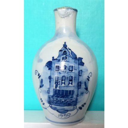 1950 - ZENITH GOUDA - BLUE and WHITE CERAMIC JUG / EWER - 11 x 7 cm