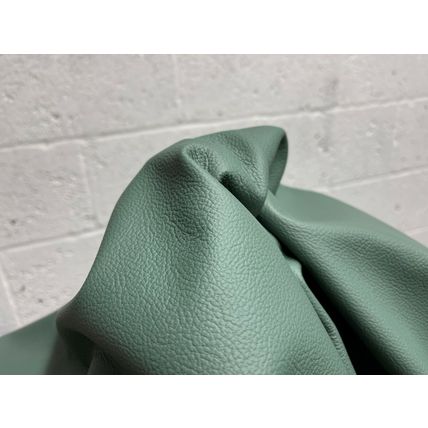 Italian Full Whole Leather Cow Hide Colour Lichen Green