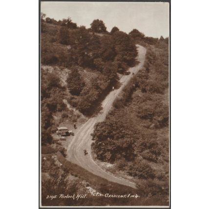 Porlock Hill, Somerset, 1932 - Sweetman RP Postcard