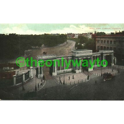 Hyde Park Corner, London, Small Postcard, 1900s?
