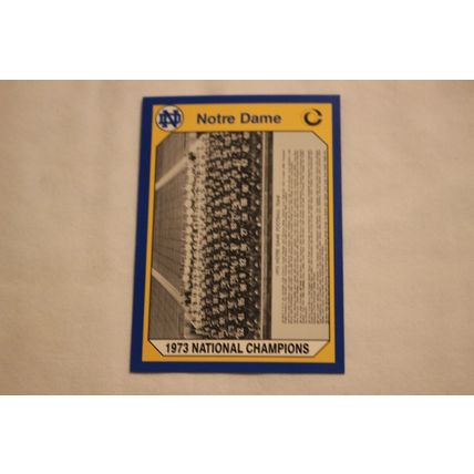 1973 National Champions 1990 Collegiate Collection Notre Dame NO. 182