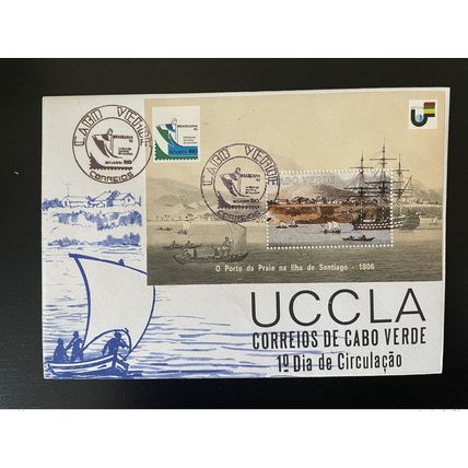 Cabo Verde 1993 Mi. Bl. 23 FDC UCCLA Brasiliana 93 Boot Boat Bateau Ship Schiff