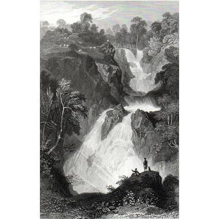 COLWITH FORCE 1839 William Tombleson - Thomas Allom ANTIQUE ENGRAVING