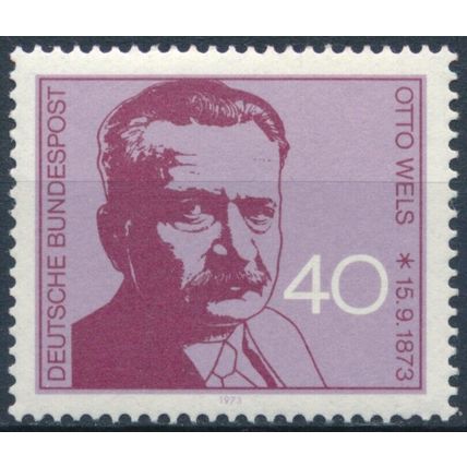 Birth Centenary of Otto Wels - West Germany 1973 - MNH - MiNr 780