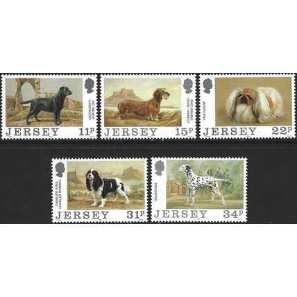 JERSEY SG438-442 1988 CENTENARY OF JERSEY DOG CLUB ~ UNMOUNTED MINT